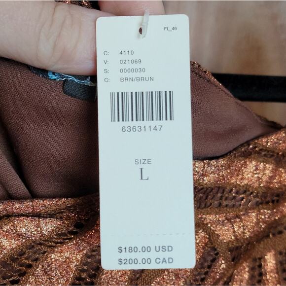 NWT Eva Franco Anthropologie Shine Lace Blouse in Copper, Sz L - Picture 11 of 12